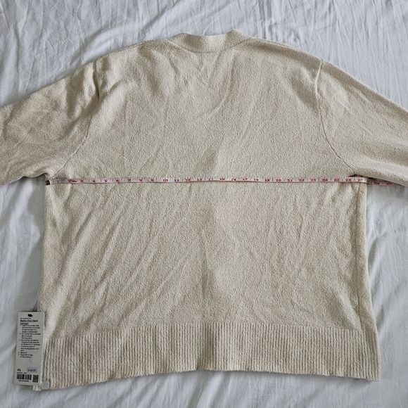 Lululemon Merino Wool-Blend Cardigan NATI Natural Ivory Men's Size XXLarge - Picture 4 of 5